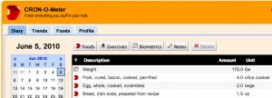 CoM-entry GWT CoM showing multi-typed diary entries.